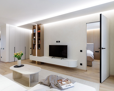 Engineered wood flooring in Ivory colour, Original grade